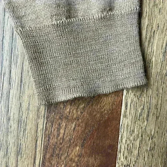 J. Crew Wool Ruffle Mock Neck‎ Pointelle Sweater Holiday Coquette Boho Sz XS - Picture 6 of 9